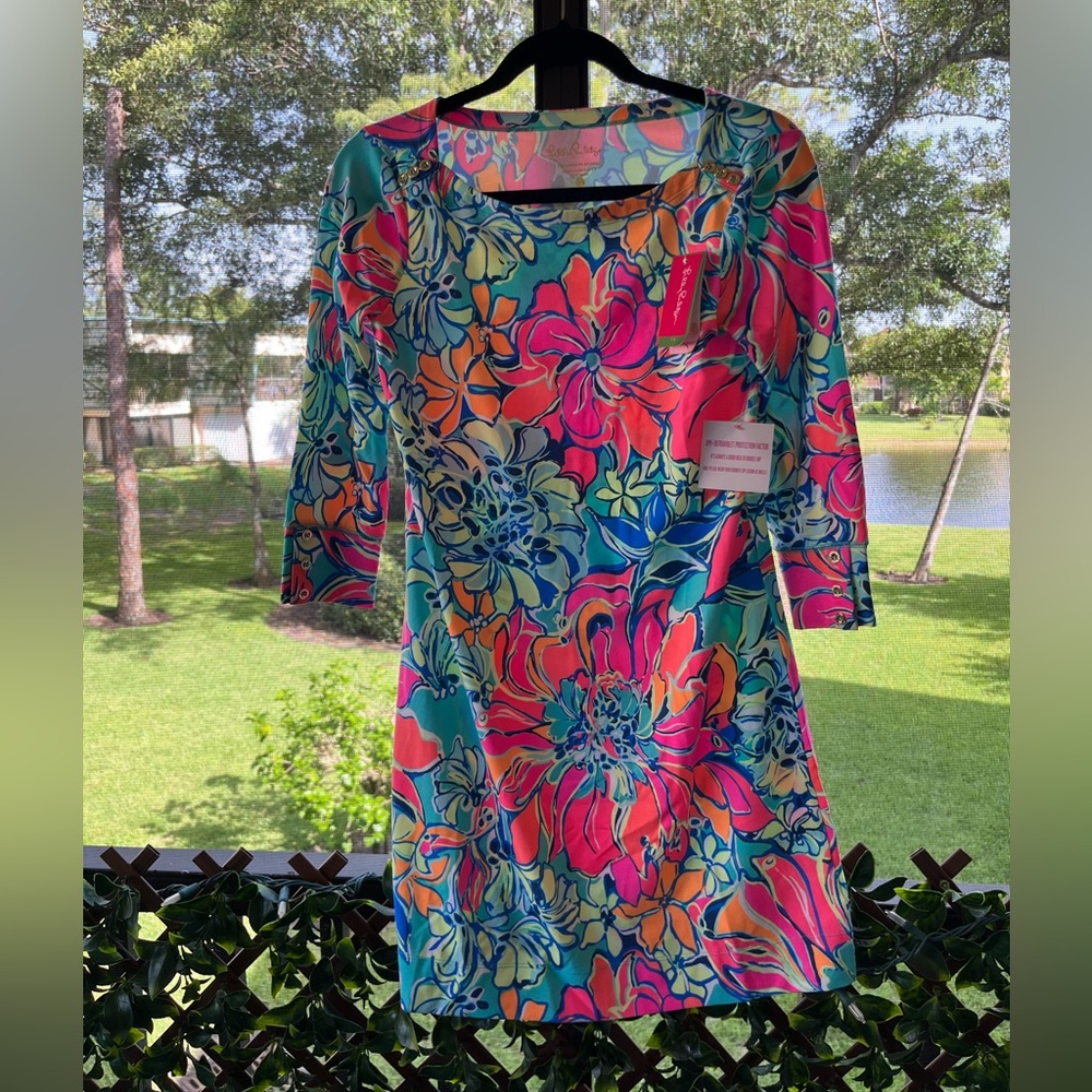 Lilly Pulitzer Seaside Aqua Breezy Babe SPF Dress